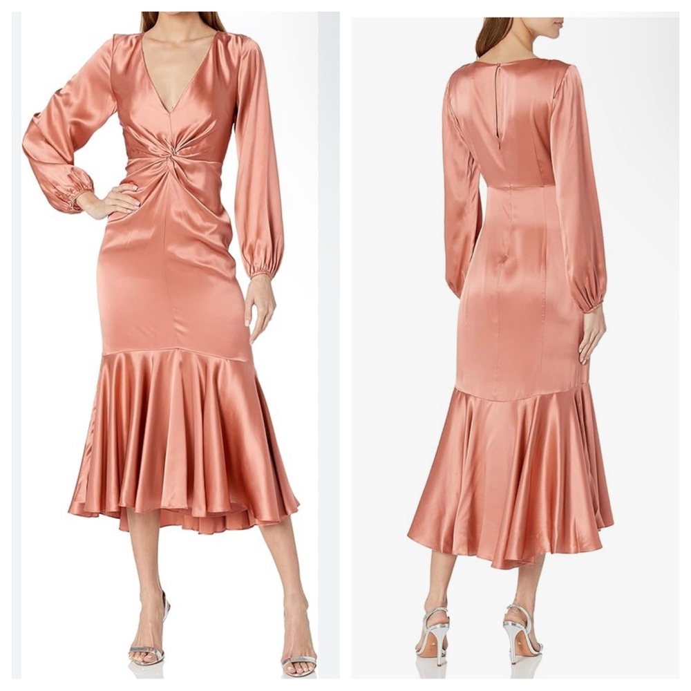 Cinq à Sept Women's Velda Silk Dress in Copper Sz: 4 $595
